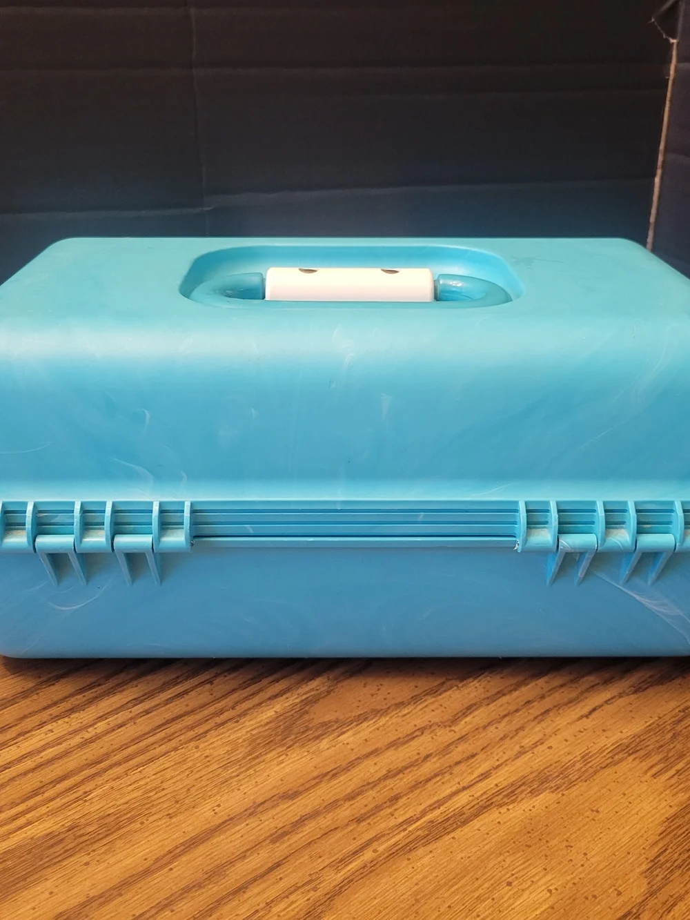 1980s Caboodles of California Teal Swirl Makeup Case Vintage Retro